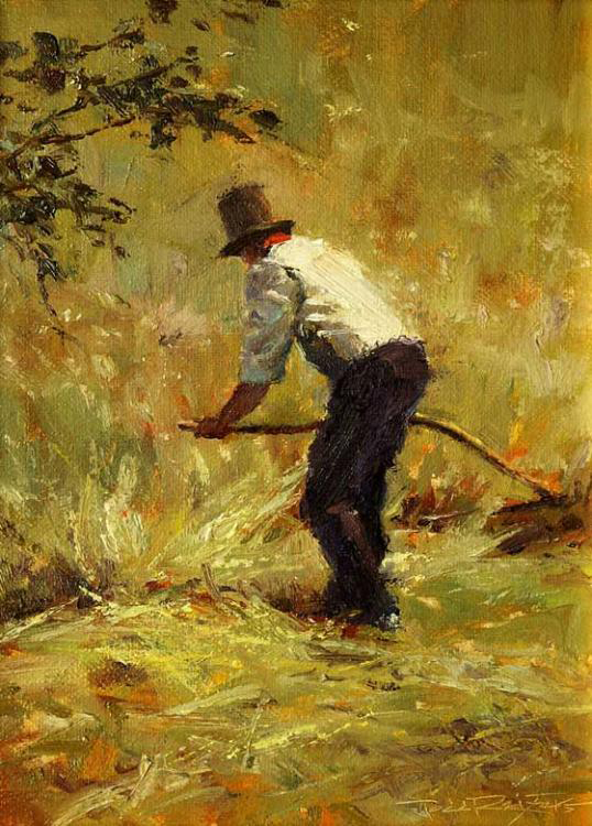 Man Scything Hay by Todd Reifers