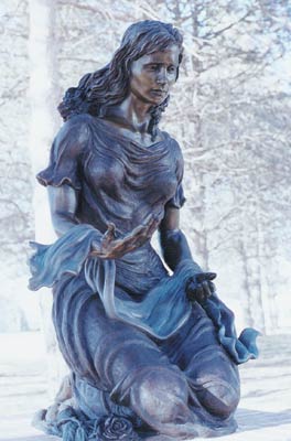 Rachel weeping for children who are no more, sculptor Sondra Jonson