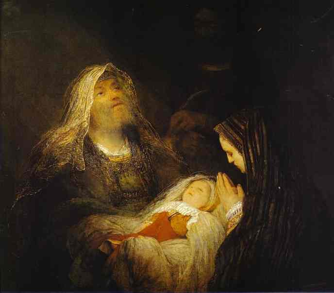 Song of Simeon by Aert De Gelder, a student of Rembrandt