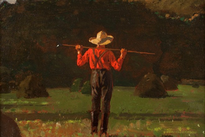 Farmer with a pitchfork by Winslow Homer
