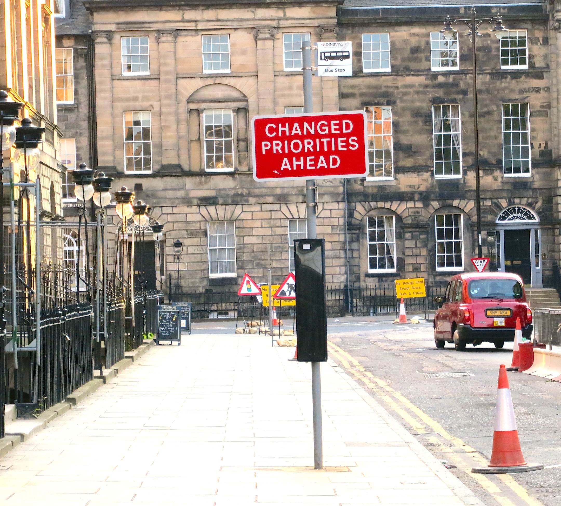how the Scottish describe a torn up street in Edinburgh
