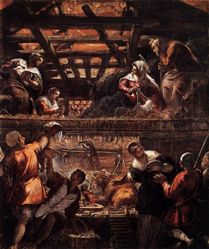 Adoration of the Shepherds--Tintoretto