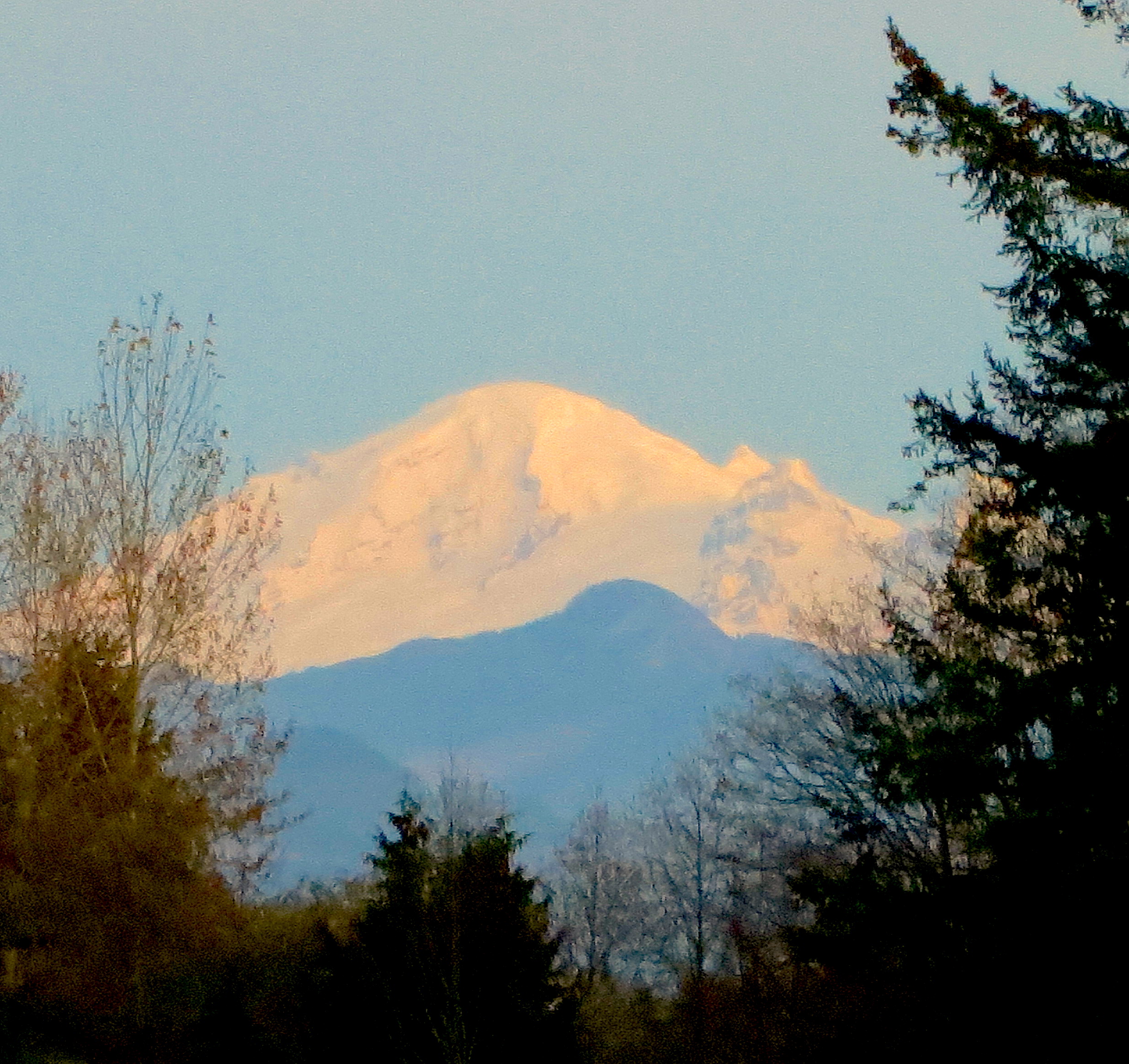 Mt. Baker last night with fresh snow