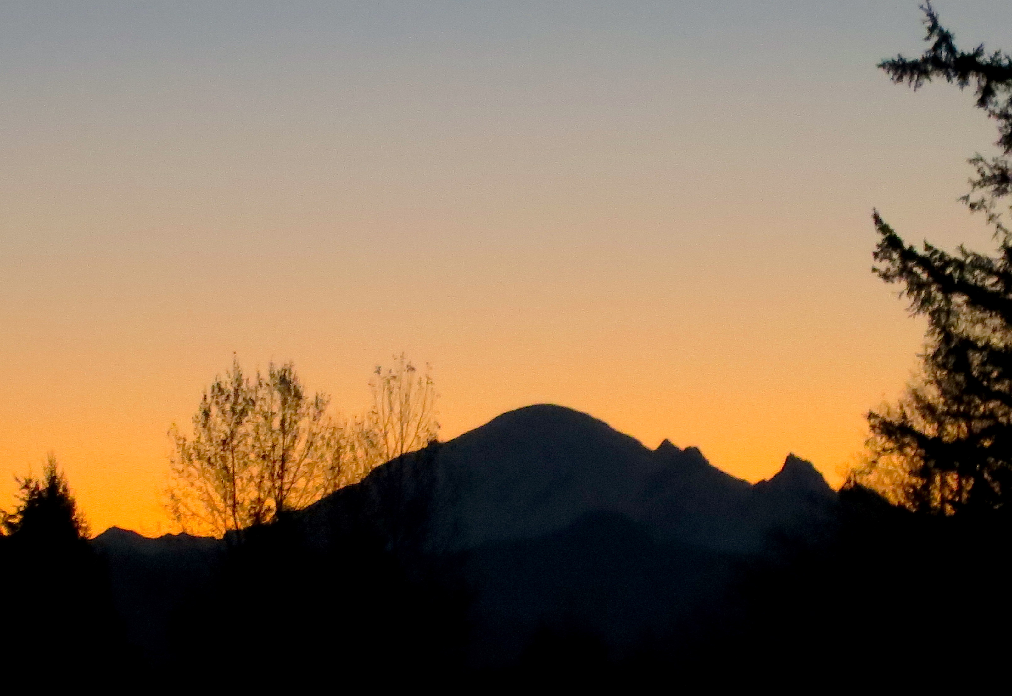 Mt. Baker at dawn today